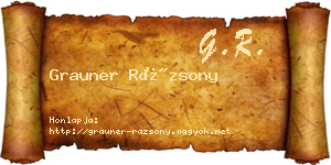 Grauner Rázsony névjegykártya